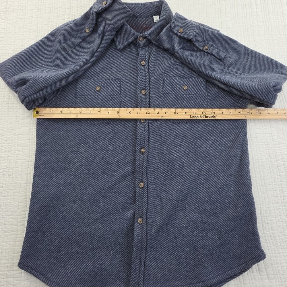 Robert Graham Barford Shacket Men's L Blue Tweed Fleece Lined NEW Classic Fit - Picture 12 of 16